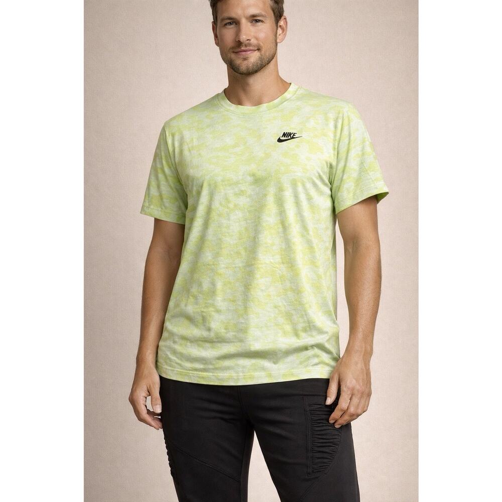 Nike XL Lime Green Camo Short Sleeve Tshirt